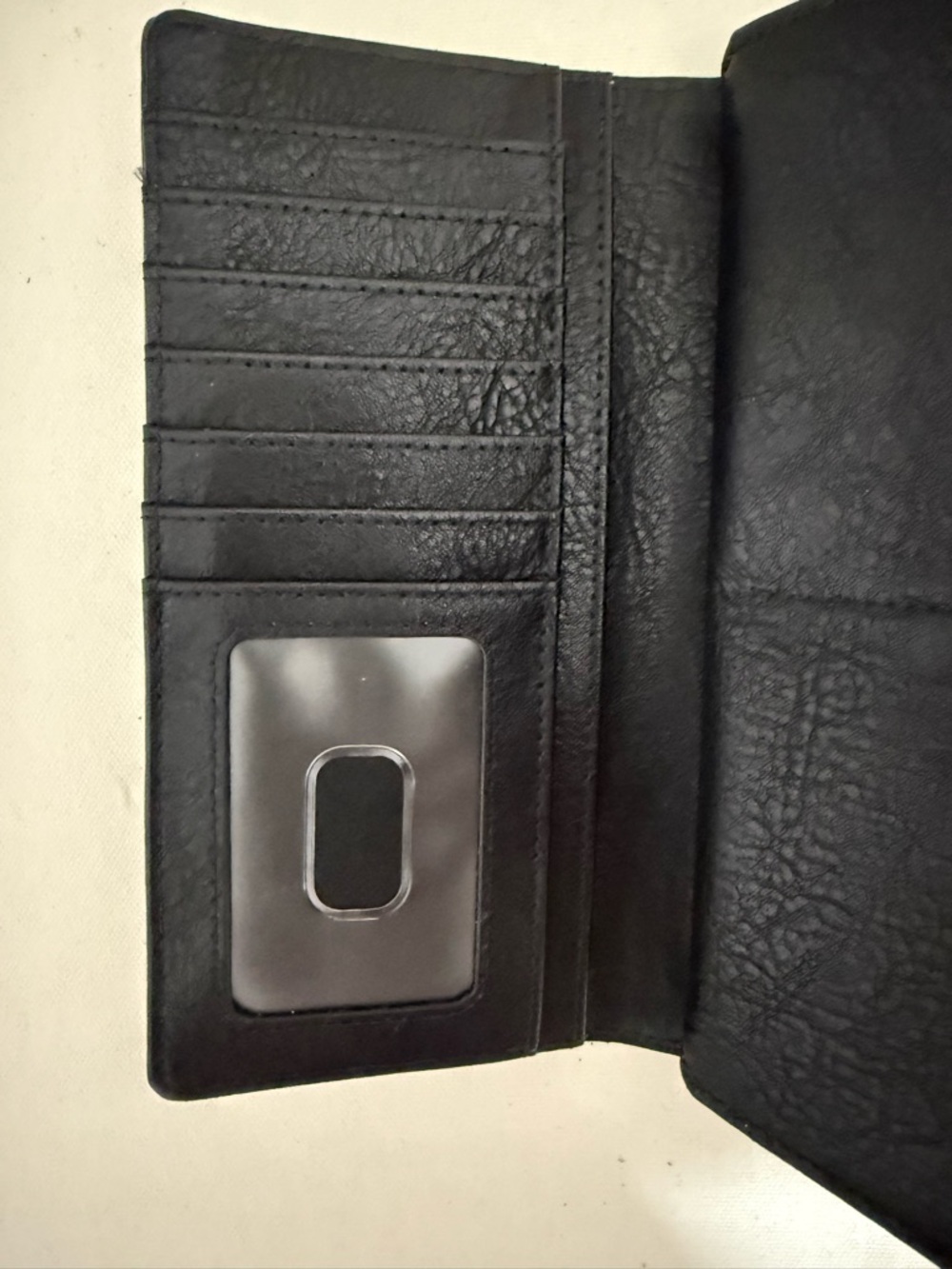 Fossil Logan Black Leather Wallet Women’s Trifold - Picture 11 of 16